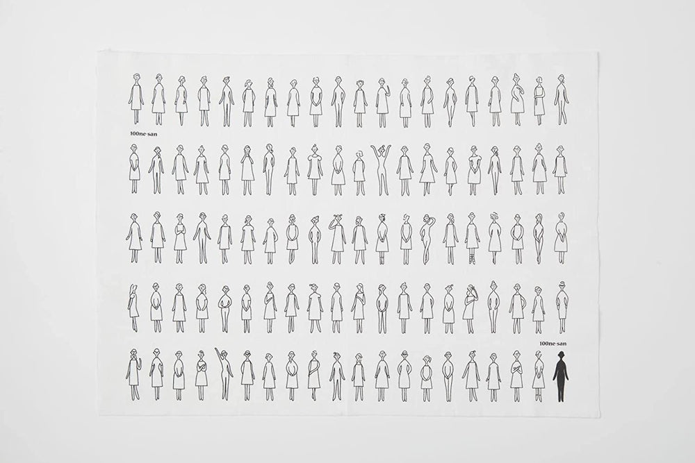 Lecien Cosmo 100 Ne-San kangaspaneeli – 100 viivapiirroshahmoa, joita voi koristella kirjomalla, aplikoimalla tai maalaamalla.