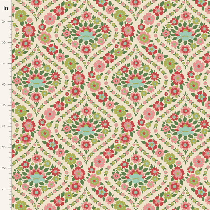Tilda - Wallflower Fat Quarter Bundle Green Cotton Fabrics