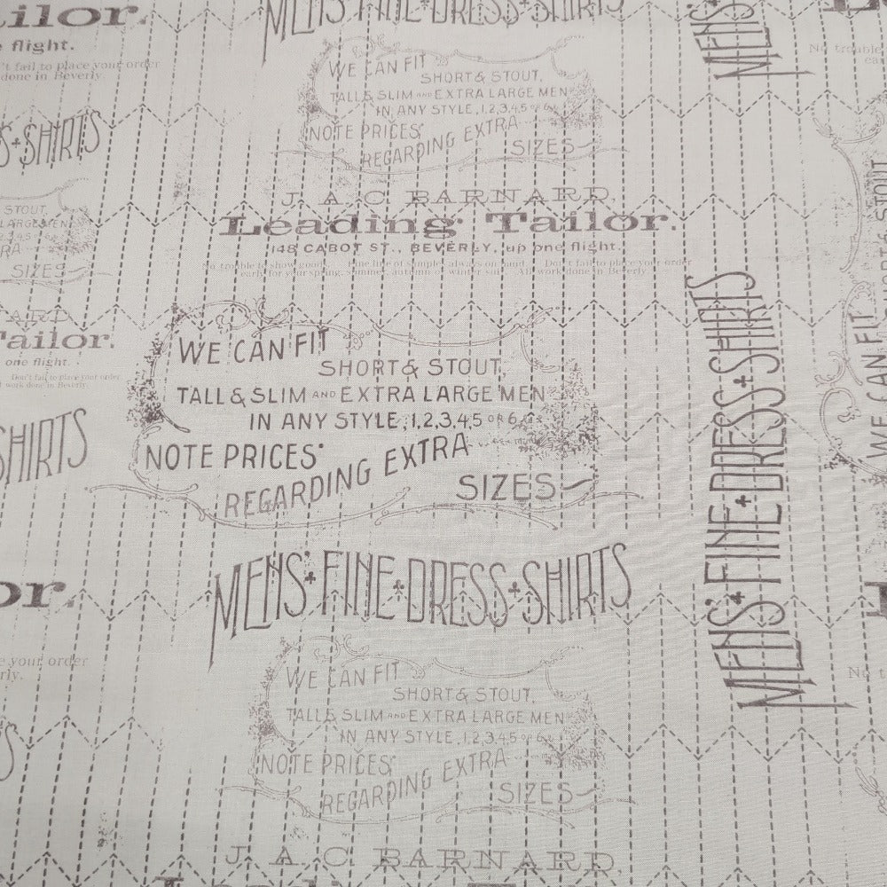 Tim Holtz, Monochrome Tailored PWTH066.LINEN puuvillakangas