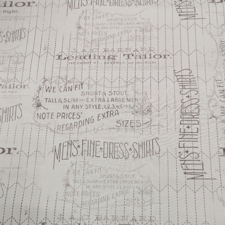Tim Holtz, Monochrome Tailored PWTH066.LINEN puuvillakangas
