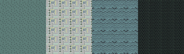 Jen Kingwell, Greenstone 18228-11 Lollies Serenity Cotton Fabric
