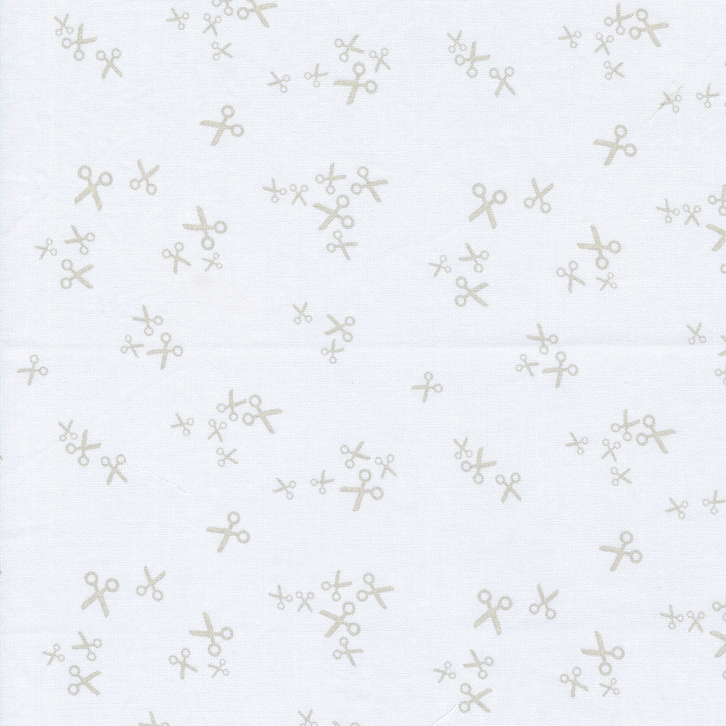 Zen Chic - Bluish Scissors Chalk 1824-12 cotton fabric