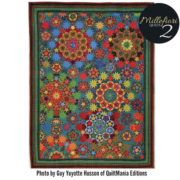 Balett med Kaffe Fassett pappersbitar och akrylstenciler