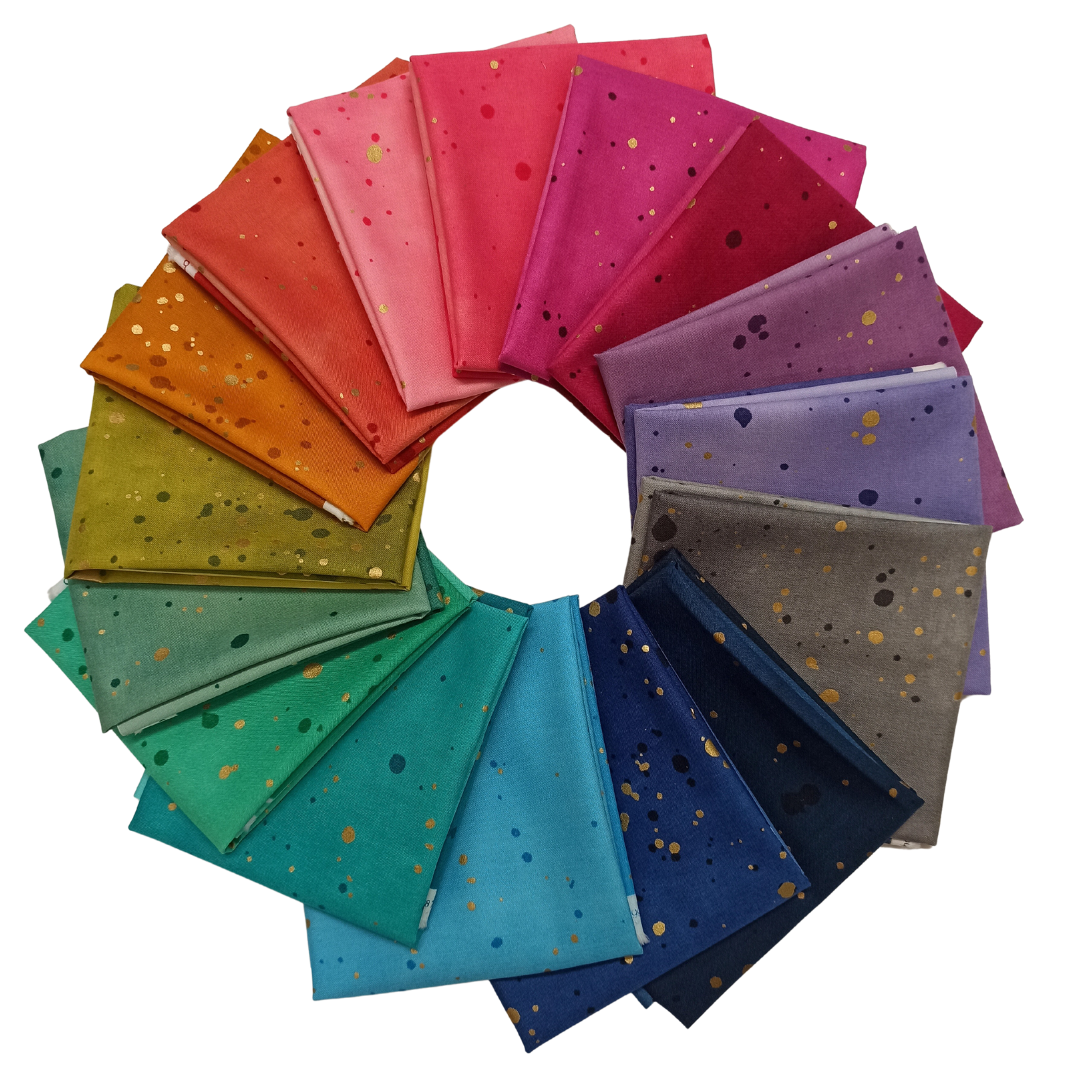V&Co - Ombre Galaxy Metallic cotton fabric bundle, 16