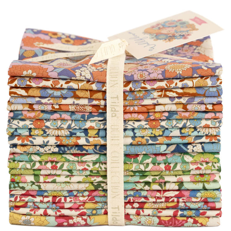 Tilda - Wallflower Fat Quarter bunt av bomullstyger 20st