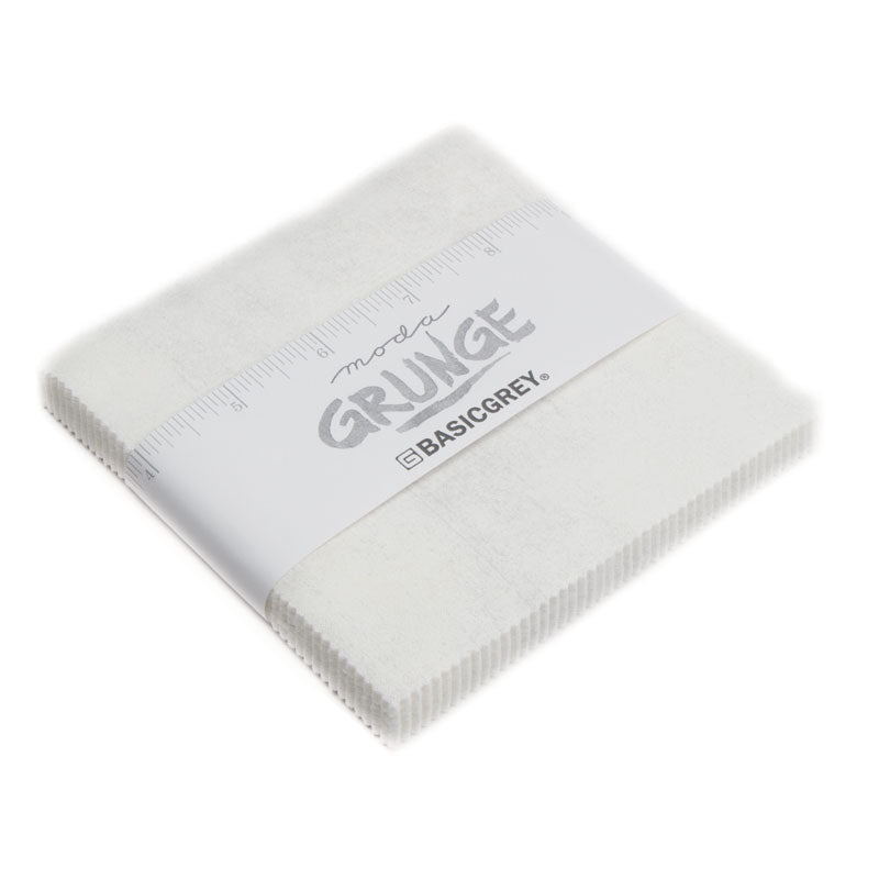 Grunge - White Paper - 5" Charm kangasnippu