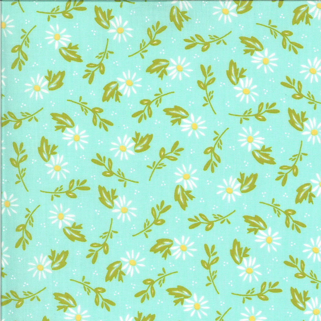 Sherri&Chelsi - Happy Days Dainty Aqua 37601-18 puuvillakangas