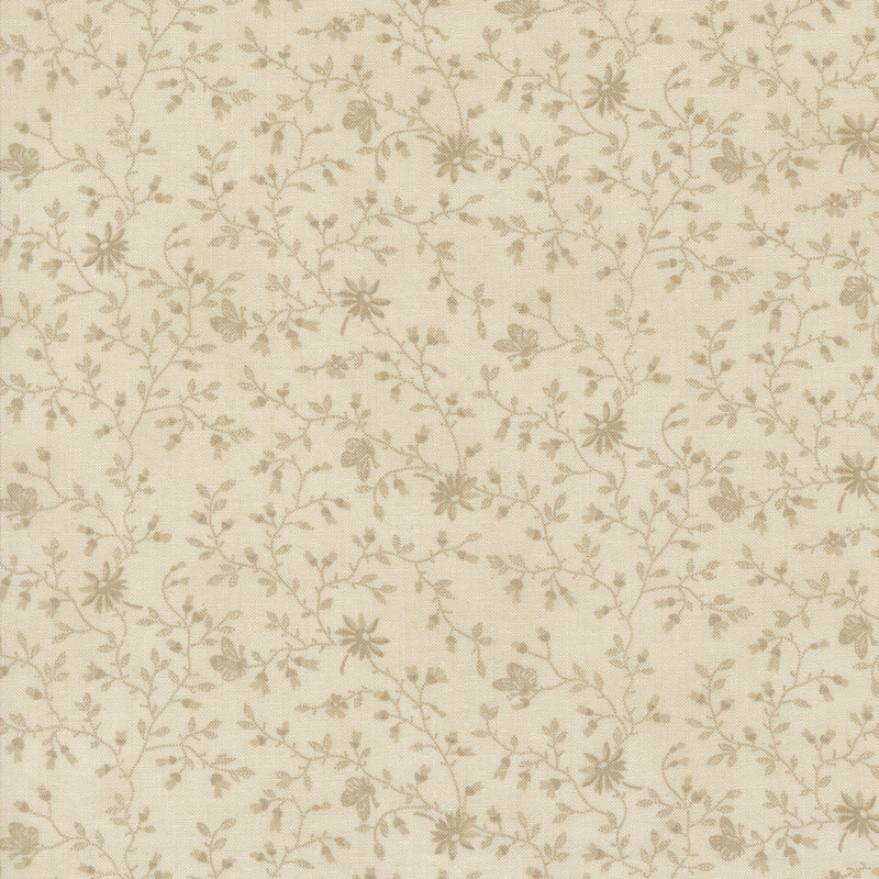 3 Sisters - Favorites Vintage Linens 44361-15 Papillion Bramble Taupe puuvillakangas