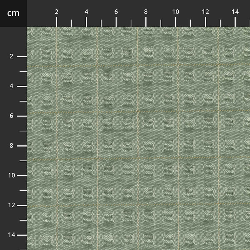 Tochio Lankavärjätty 4547-416 vaaleanvihreä, ruudullinen lankavärjätty puuvillakangas, Stof Fabrics, 112 cm leveä