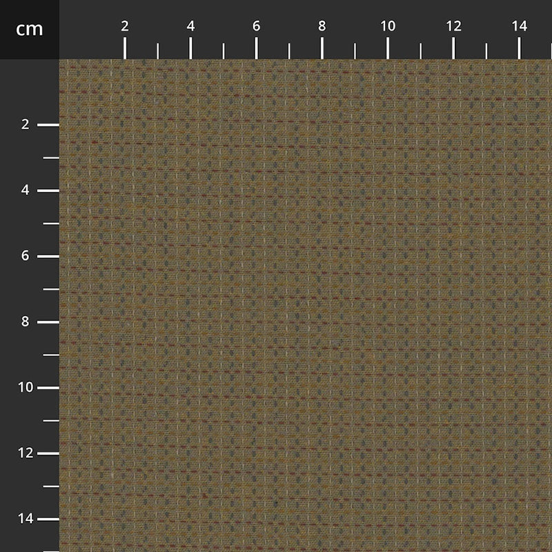Tochio Lankavärjätty 4547-400 ruskea lankavärjätty ruudullinen puuvillakangas, Stof Fabrics, 112 cm leveä