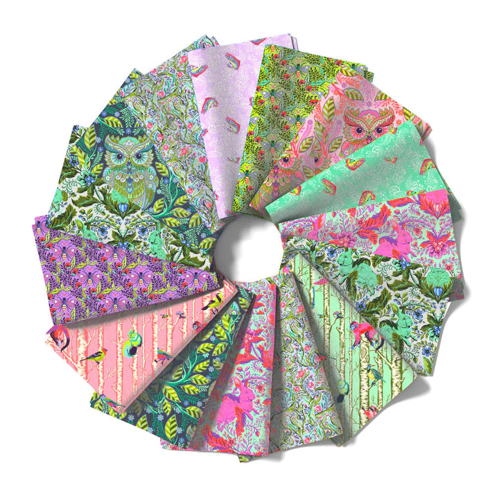 Tula Pink - Full Moon Forest II 1 meter fabric bundle 12pcs