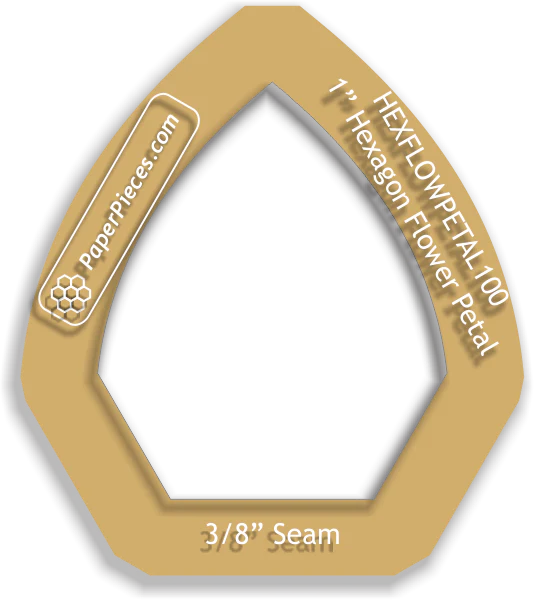 Hexagonigt blomblad - 2,54 cm