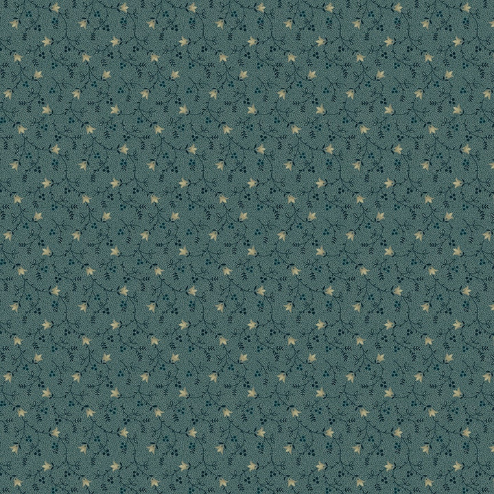 Kim Diehl, Willow Hollow - Medium Blue Tulip Vines 9985-11 puuvillakangas