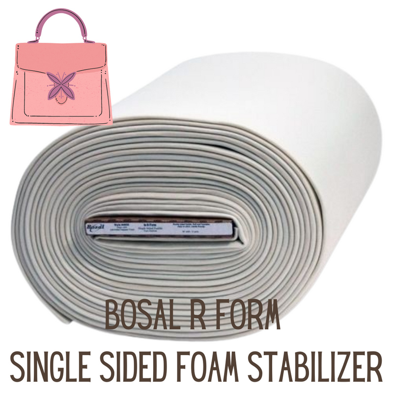 Bosal In-R-Form Single Sided Fusible Foam Stabilizer, yhdeltä puolelta liimautuva muotoiluvanu laukkuihin ja pussukoihin