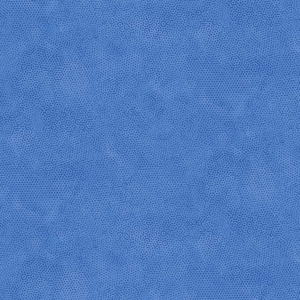 Sininen puuvillakangas, jossa on hienovarainen, teksturoitu kuvio – Dimples 1867-B10 Cornflower.