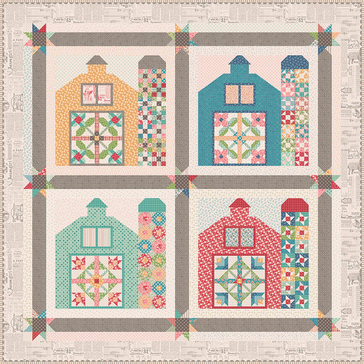 Lori Holt - Farmer's Daughter Quilt Seeds - Winter Barn tilkkutyöohje