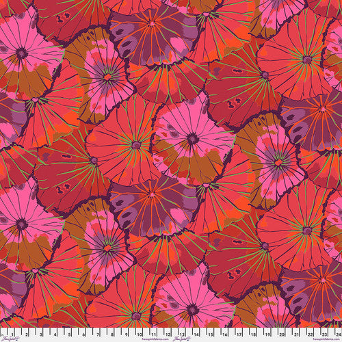 Kaffe Fassett Collective - Lotus Leaf Wine PWGP029.WINE bomullstyg