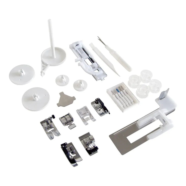 Janome Decor Computer 6050 - elektroninen ompelukone LCD-näytöllä ja lisätasolla, sopii tilkkuiluun ja vaateompeluun.