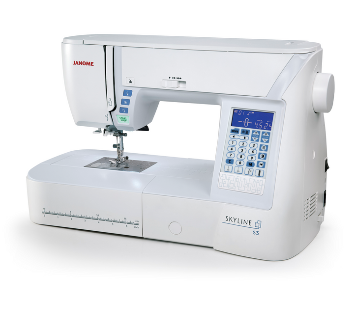 Janome Skyline S3 elektroninen ompelukone – 120 ommelta, vapaavarsi ja nopeuden säädin