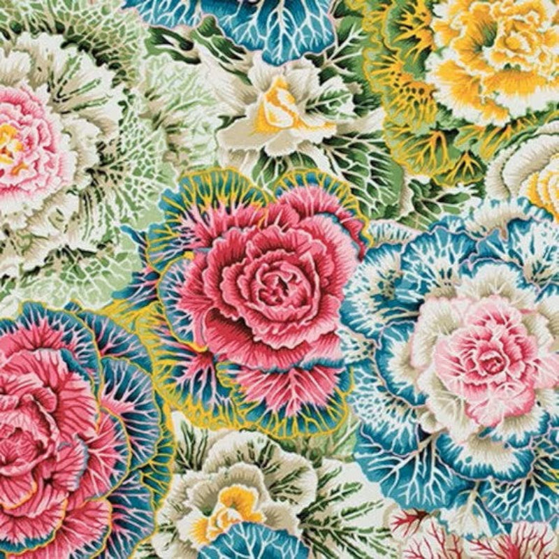 Kaffe Fassett Collective - Brassica Pastel PWPJ051.PASTEL puuvillakangas, Classics/Stash -kokoelma, tilkkutyö- ja käsityökangas.
