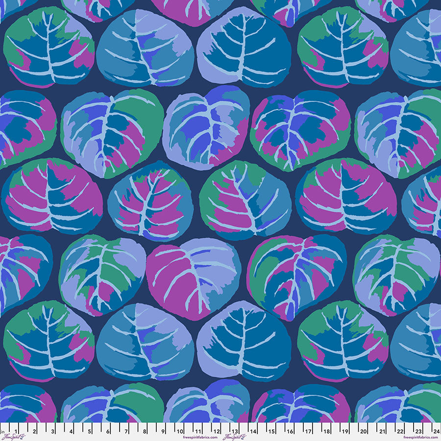Kaffe Fassett Collective - Palm Leaves Blue PWGP208.BLUE puuvillakangas