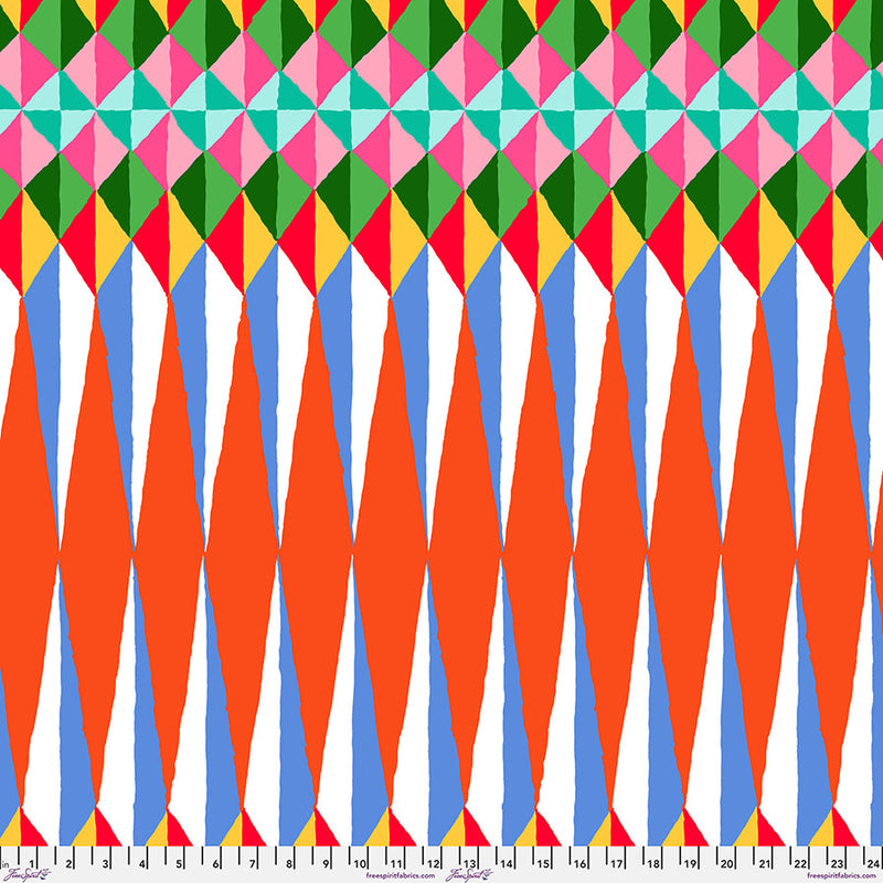 Kaffe Fassett Spike Hot -kangas, graafinen kolmio- ja piikkikuvio – PWGP215.HOT