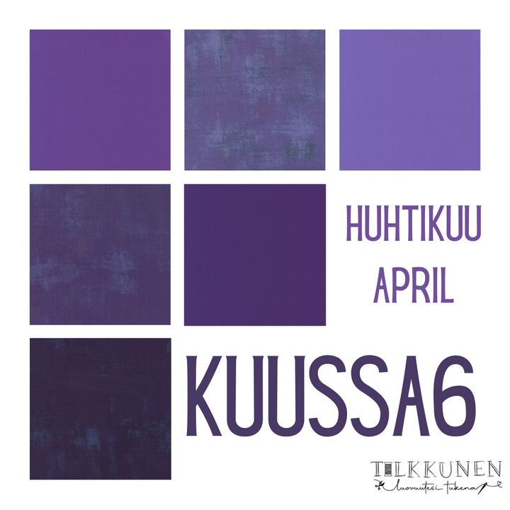 Kuussa6 nippu huhtikuu 2025 violetti, grunge ja bella solids.