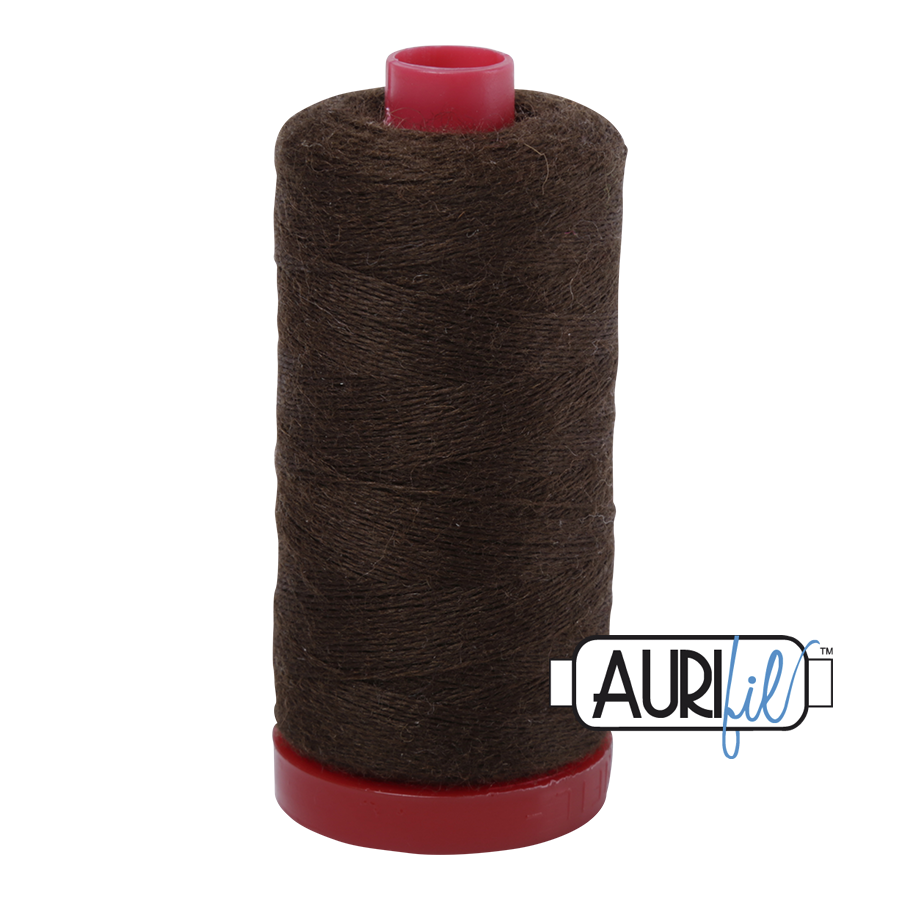 Aurifil Wool 12wt 8361 Dark Chocolate villasekoite -ompelulanka