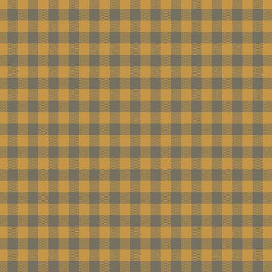 Gingham Turmeric beesitummankeltainen ruutukuosinen puuvillakangas – Laundry Basket Quilts Quiltessential kokoelma