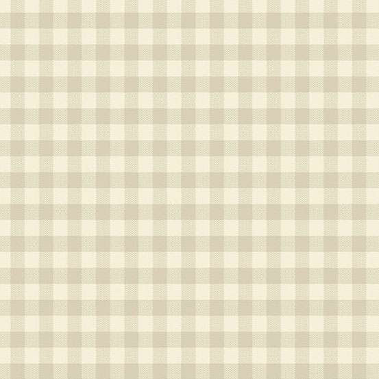 Gingham Ivory beesiluonnonvalkoinen ruutukuosinen puuvillakangas – Laundry Basket Quilts Quiltessential kokoelma