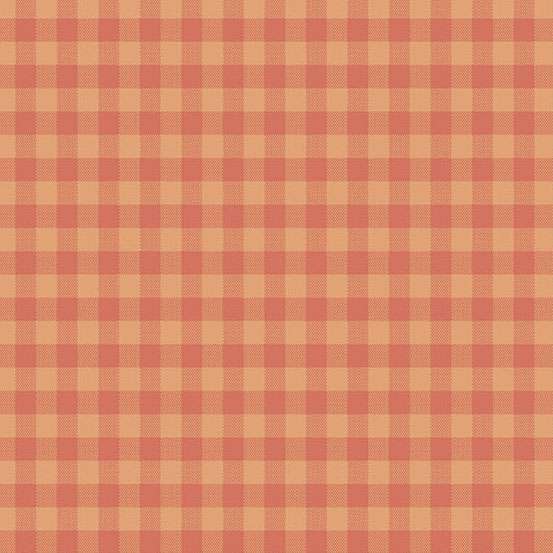 Gingham Pumpkin ruutukuosinen puuvillakangas – Laundry Basket Quilts Quiltessential kokoelma