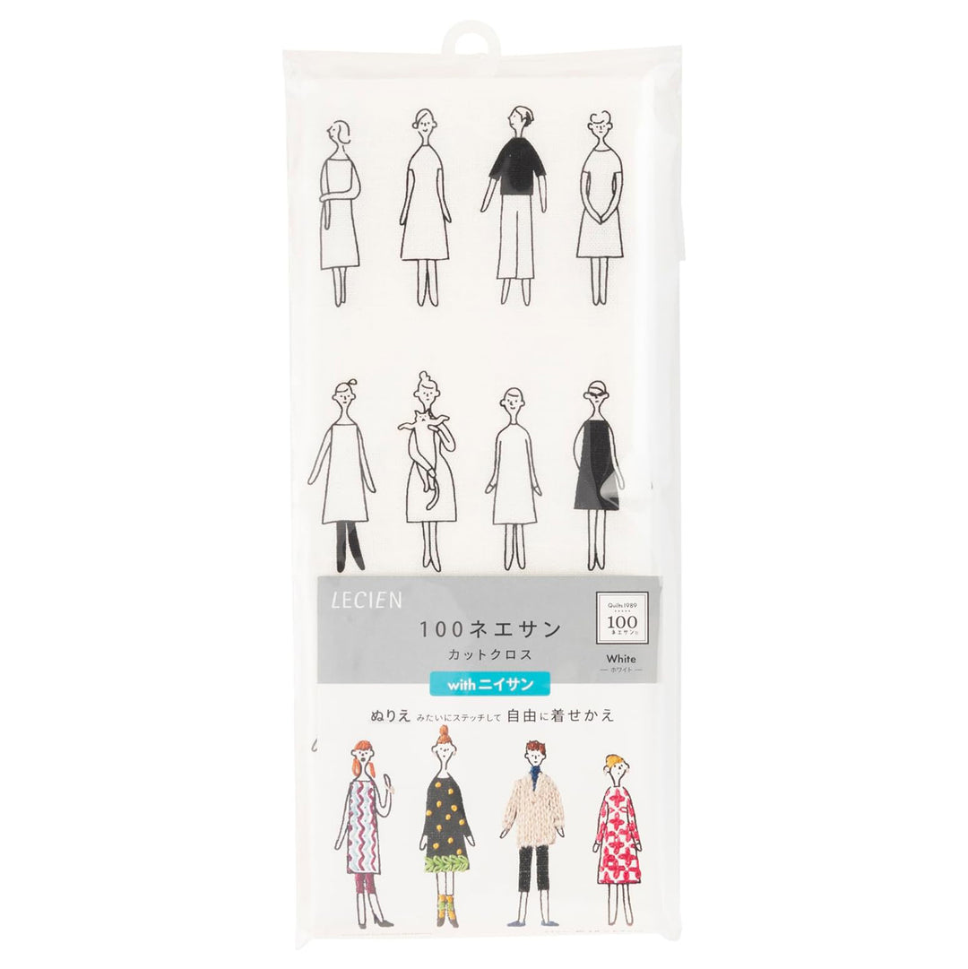 Lecien Cosmo 100 Ne-San kangaspaneeli – 100 viivapiirroshahmoa, joita voi koristella kirjomalla, aplikoimalla tai maalaamalla.
