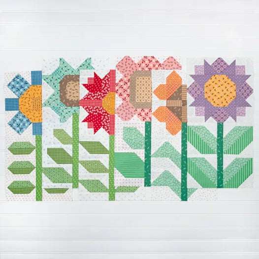 Lori Holt Prairie Quilt Seeds -ohjeet, kukkablogit