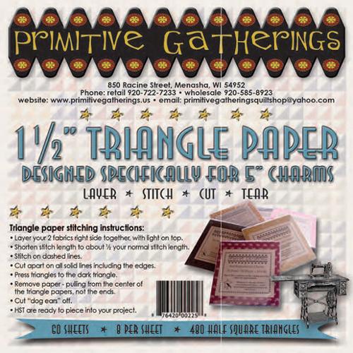 Kolmiopaperi - Triangle Paper for Charms 1 1/2" PRI-225
