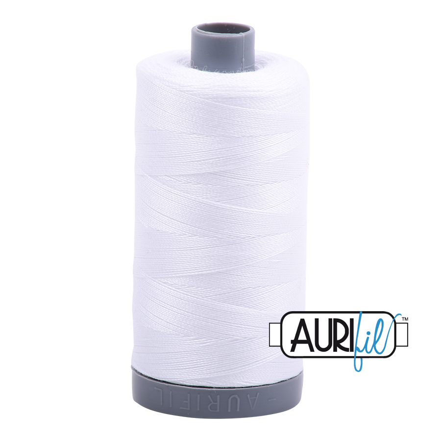 Aurifil 28wt 2024 White 100% puuvilla -ompelulanka