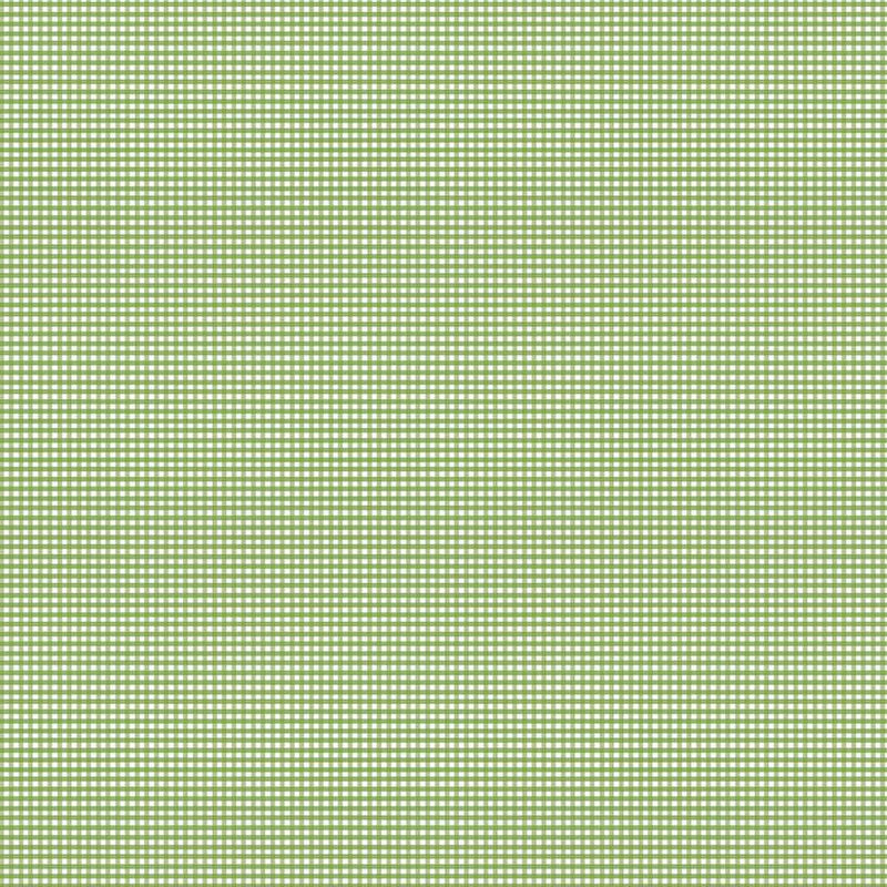Micro Gingham Green ruudullunen puuvillakangas, vihreä-valkoinen ruutukuvio, täydellinen tilkkutöihin ja käsitöihin.