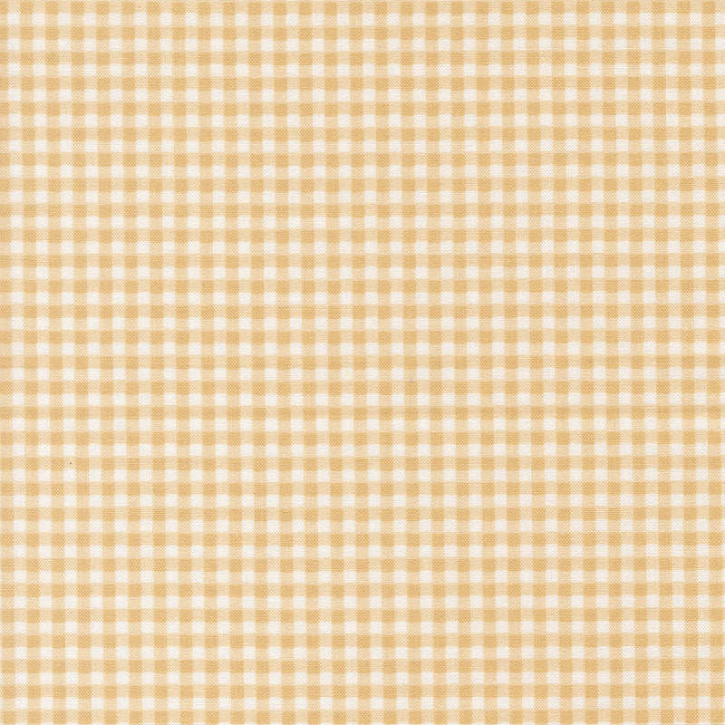 My Sew Quilty Life Sunbonnet Mini Gingham Almond puuvillakangas, vaalea pieniruutuinen gingham-kuvio
