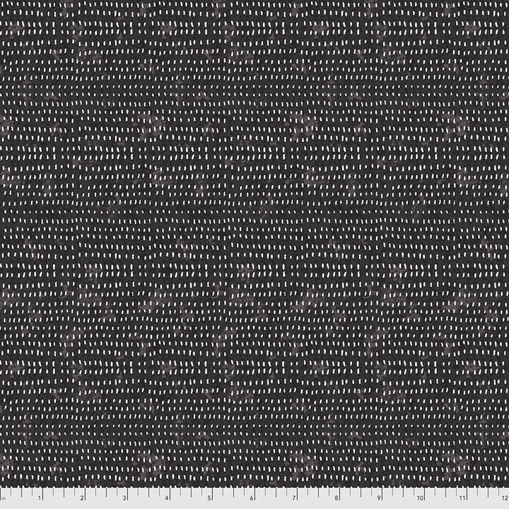 Cori Dantini - Seeds Charcoal – black cotton fabric with small patterns