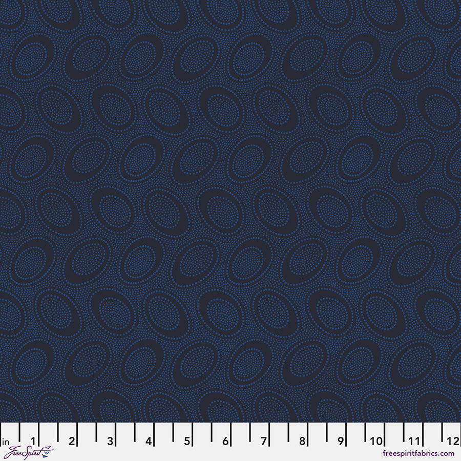 Kaffe Fassett Collective - Aboriginal Dot Midnight PWGP071.MIDNIGHT cotton fabric