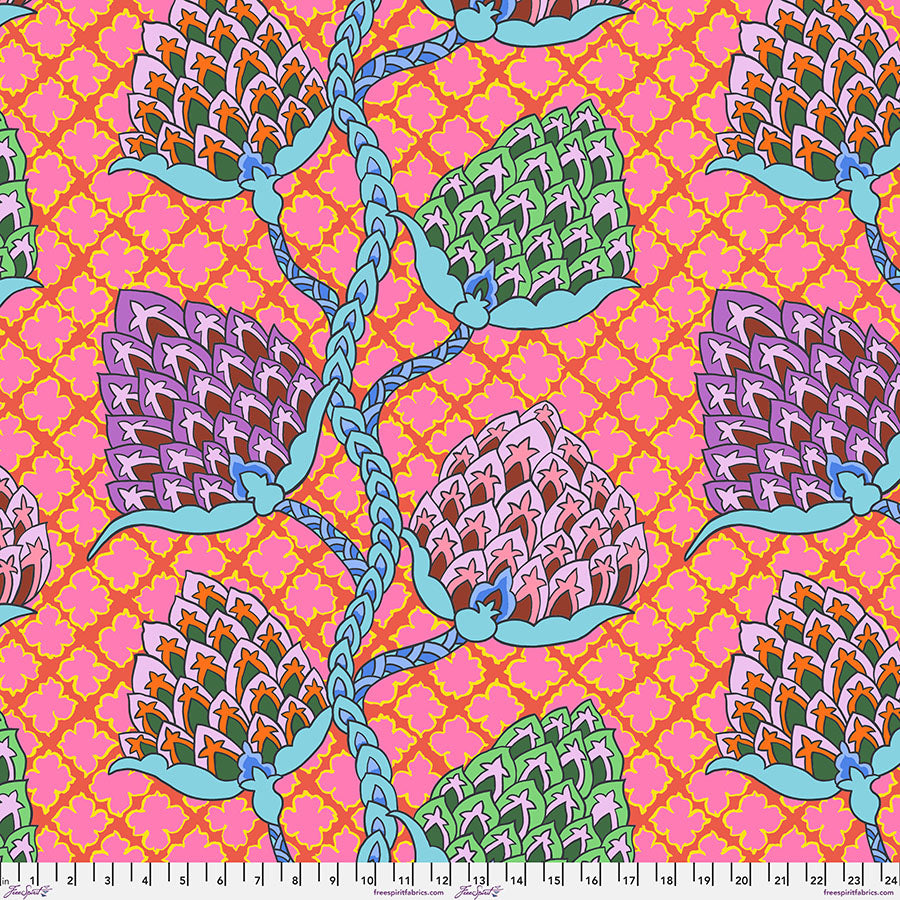 Kaffe Fassett Collective - Paisley Flower Fuchsia PWGP200.FUCHSIA cotton fabric