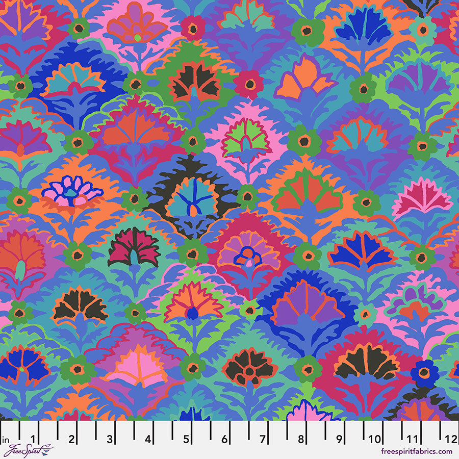 Kaffe Fassett Collective - Step Flower Blue PWGP202.BLUE puuvillakangas