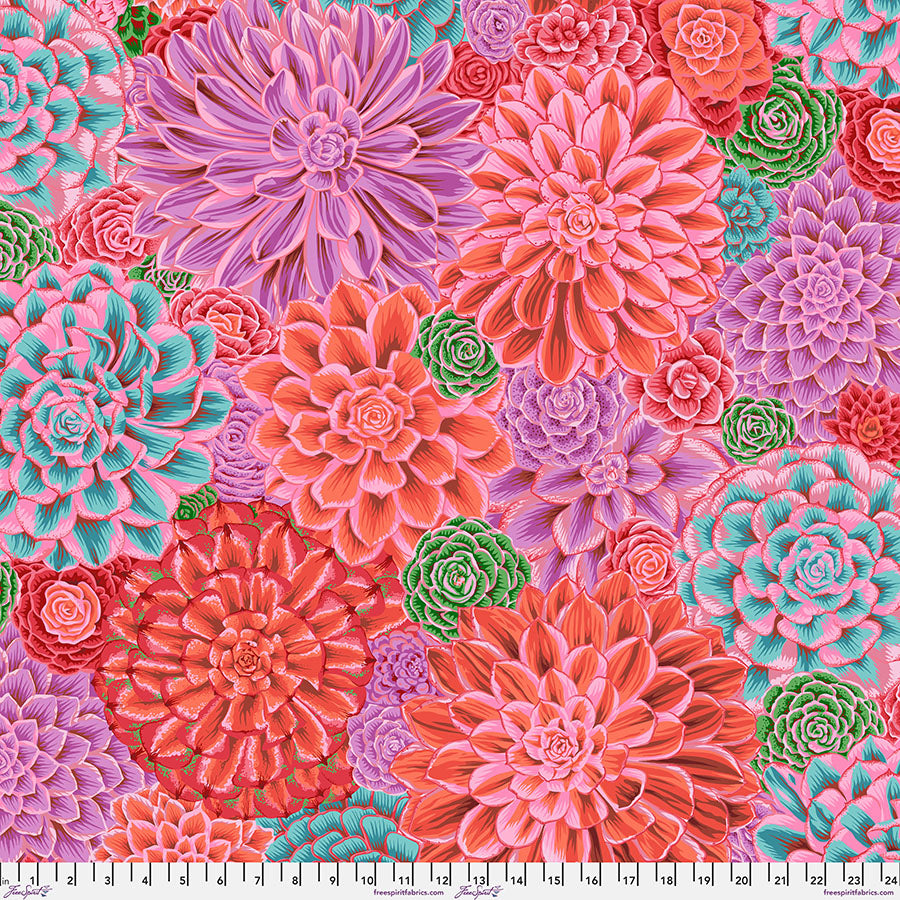 Kaffe Fassett Collective - House Leeks Pink PWPJ113.PINK cotton fabric