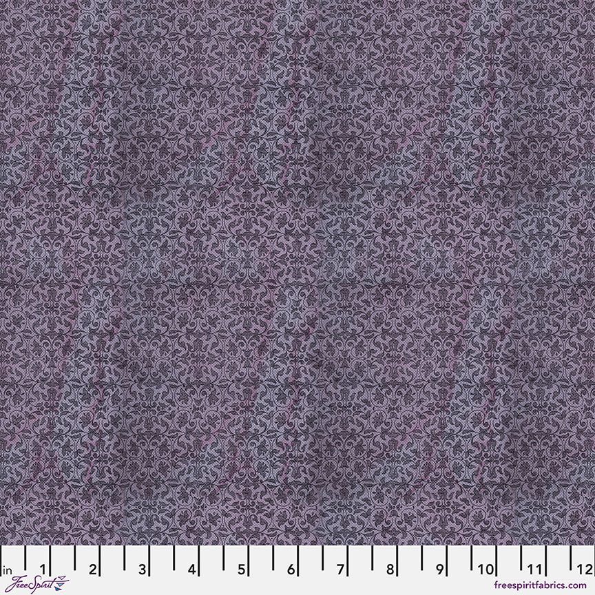 Tim Holtz, Eclectic Elements - Laboratory Tapestry Purple PWTH193.PURPLE puuvillakangas