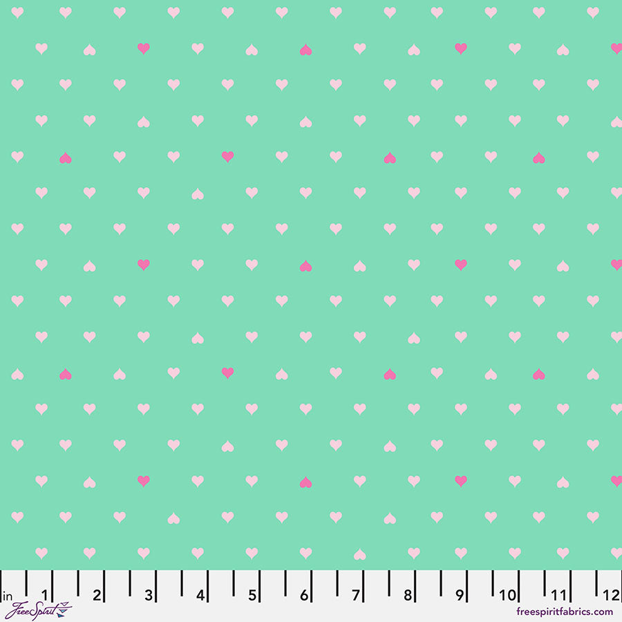 Tula Pink, Besties - Unconditional Love - Meadow PWTP221.MEADOW puuvillakangas