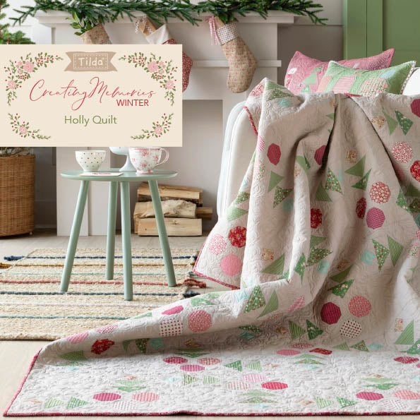 Tilda Creating Memories Winter - Holly Quilt - FREE quilt pattern