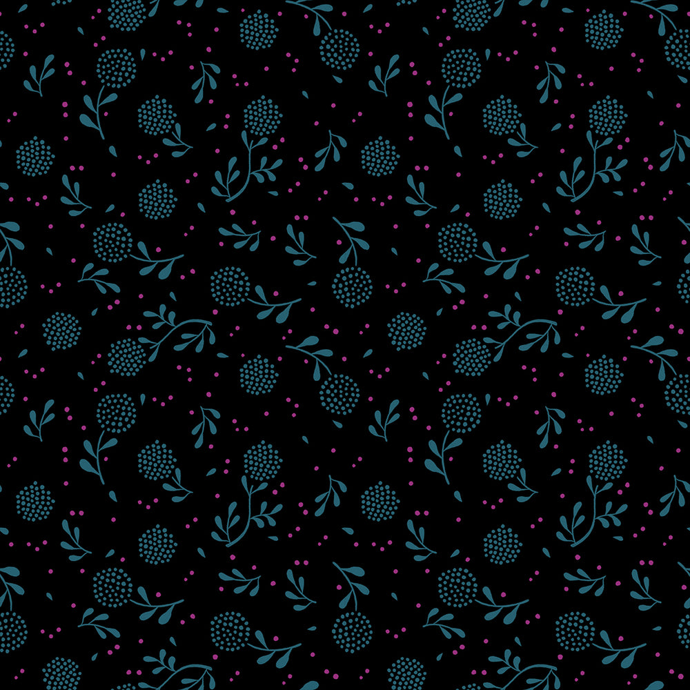 Ruby Star Society - Backyard RS2091-16 Dandelion Black puuvillakangas