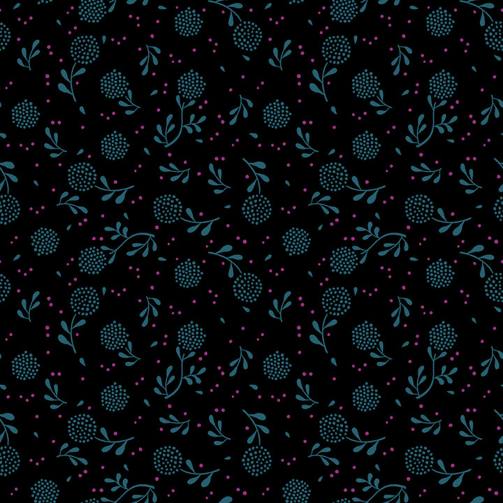 Ruby Star Society - Backyard RS2091-16 Dandelion Black puuvillakangas