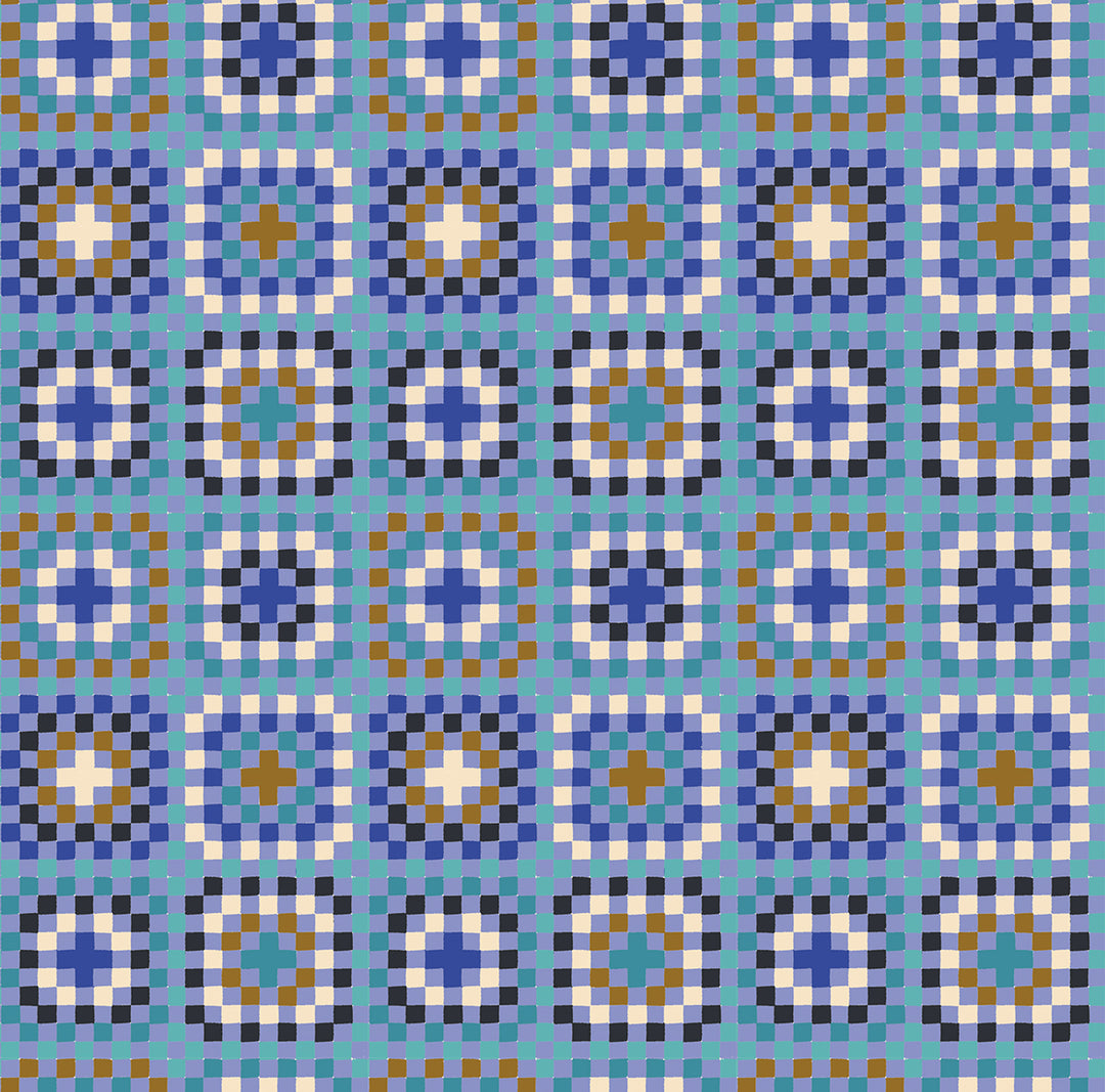 Ruby Star Society - Meadow Star Granny Square Dusk RS4101-11 puuvillakangas