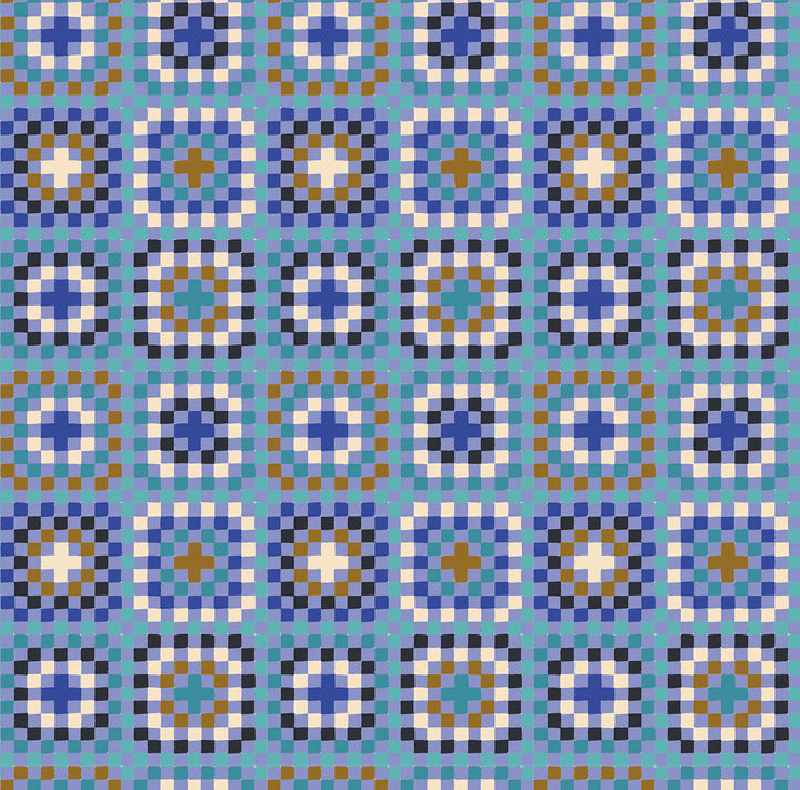 Ruby Star Society - Meadow Star Granny Square Dusk RS4101-11 puuvillakangas
