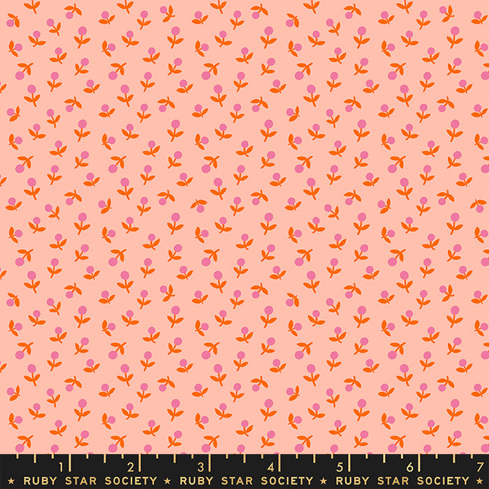 Ruby Star Society - Meadow Star Sprout Peach RS4103-12 puuvillakangas